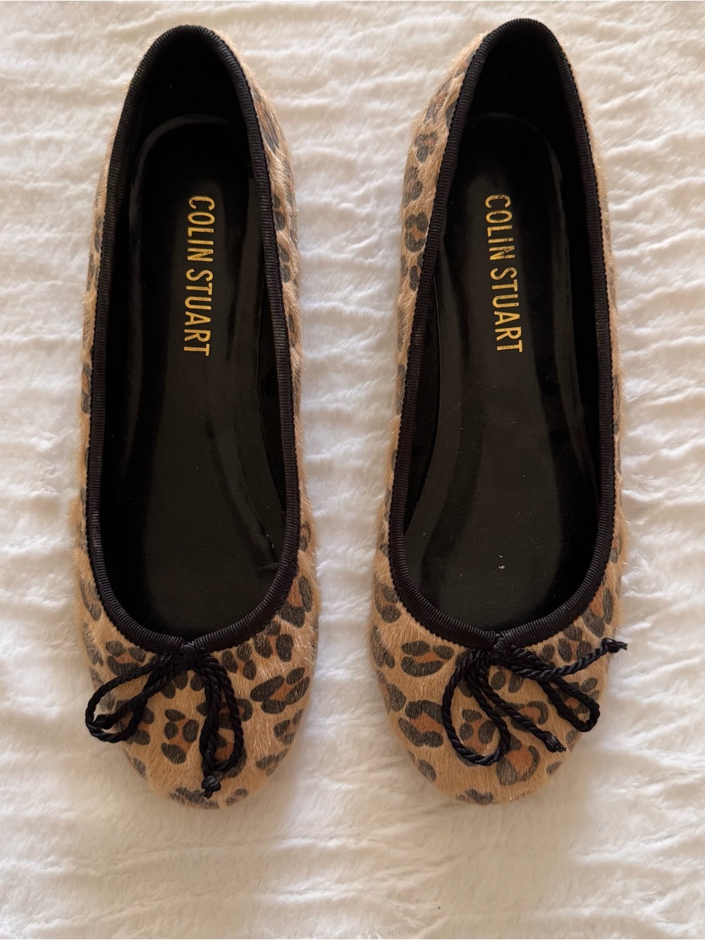 Colin Stuart Leopard Print Women’s Flats - Ballet flats; 6.5 B; faux calf hair